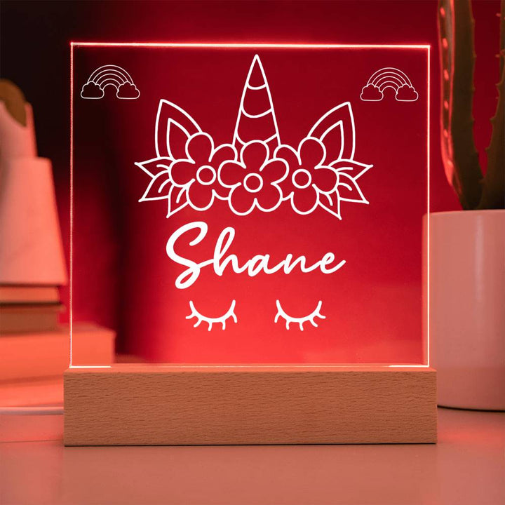 Personalized Unicorn Name LED Acrylic Sign