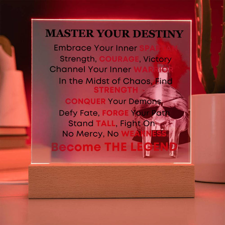 Spartan Warrior Helmet Inspirational Acrylic Plaque