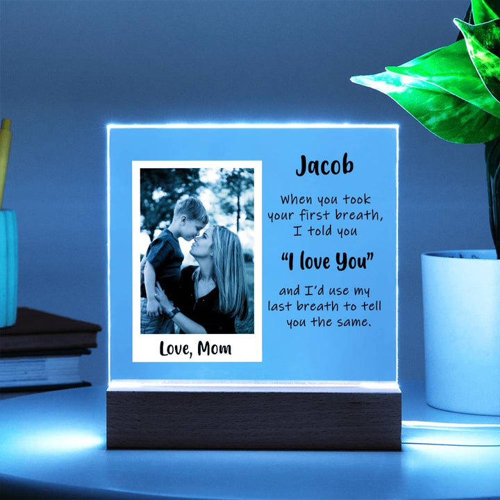 Custom Photo Acrylic Plaque From Mom