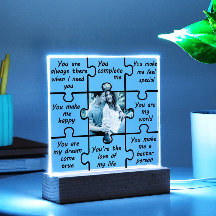 Personalized Love Puzzle Photo Frame Gift