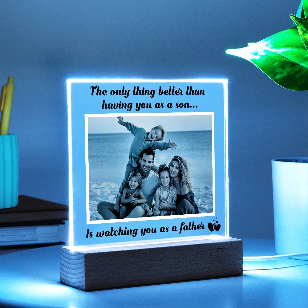 Personalized Acrylic Plaque from Mom to Son