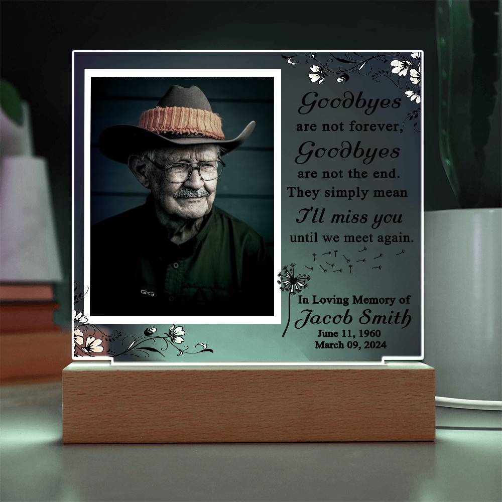 Personalized In Loving Memory Photo Plaque