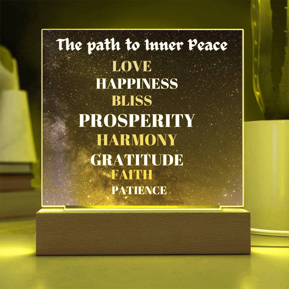 The Path to Inner Peace - Acrylic Plaque