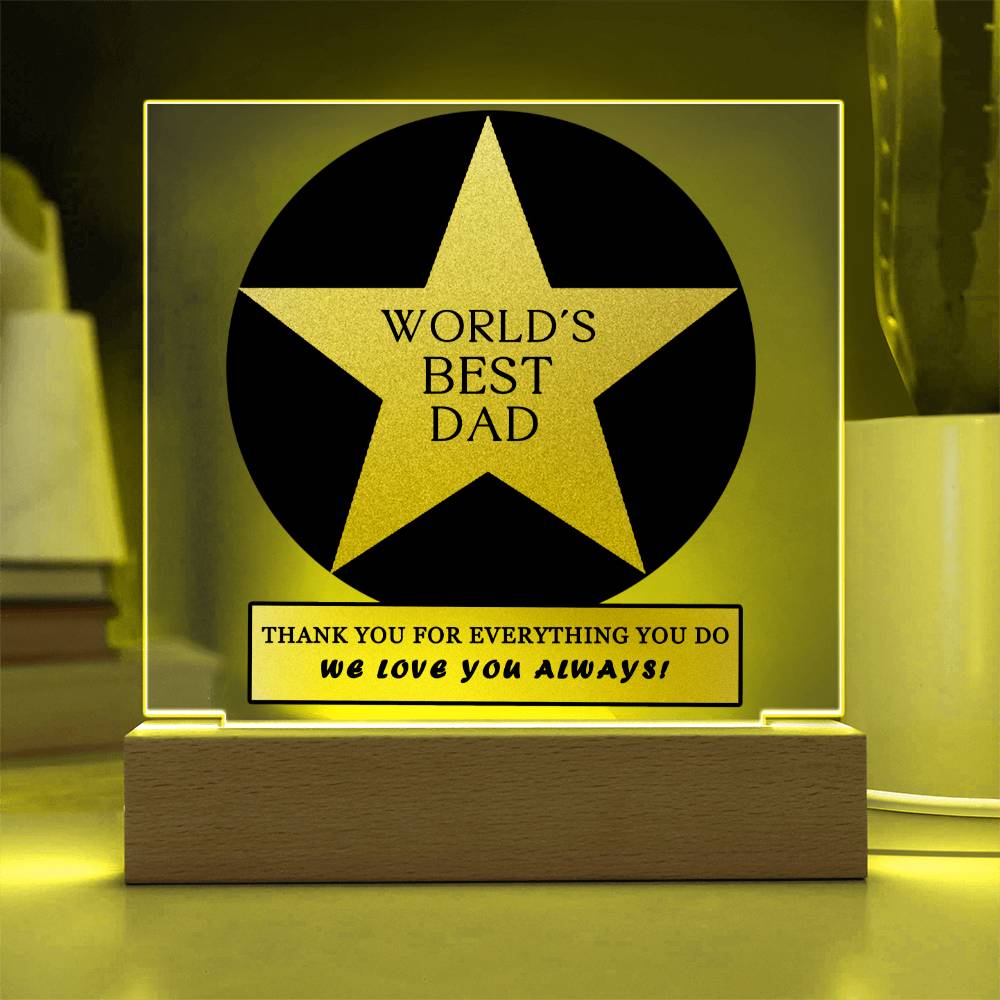 Worlds Best Dad Plaque - Gift For Dad