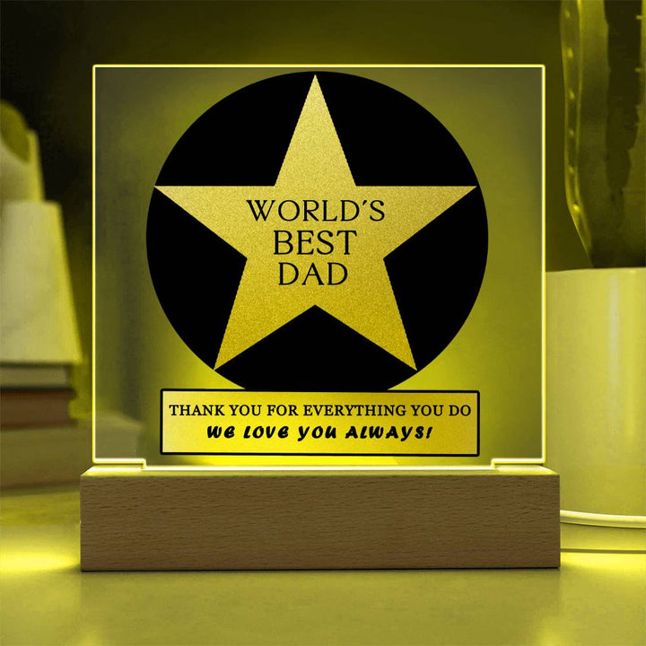 World’s Best Dad Star Acrylic Gift