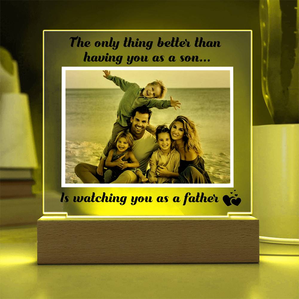 Personalized Acrylic Plaque from Mom to Son