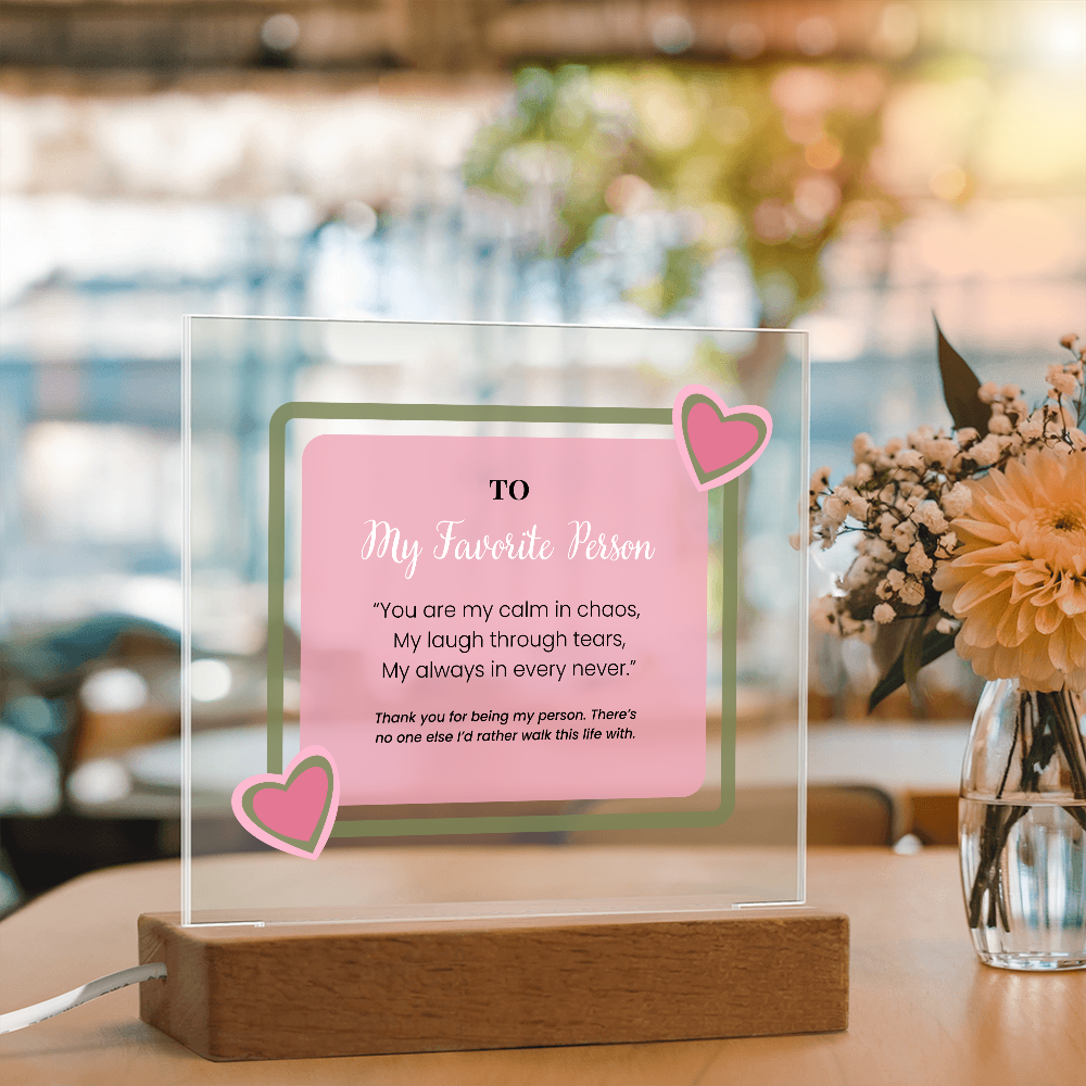 Friendship Acrylic Plaque - My Favorite Person