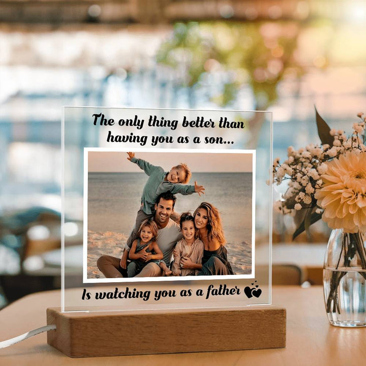 Personalized Acrylic Plaque from Mom to Son