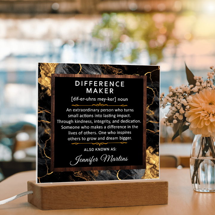 Personalized Difference Maker Thank you Gift