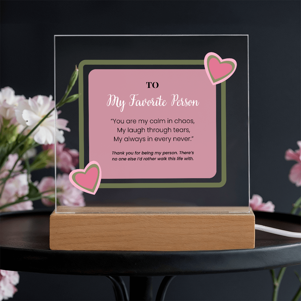 Friendship Acrylic Plaque - My Favorite Person