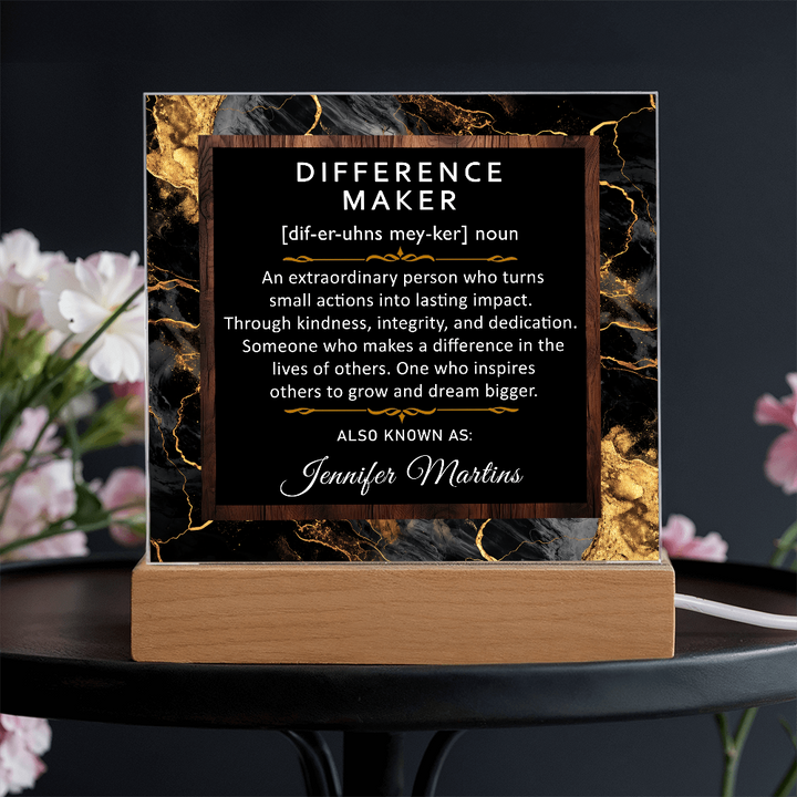Personalized Difference Maker Thank you Gift