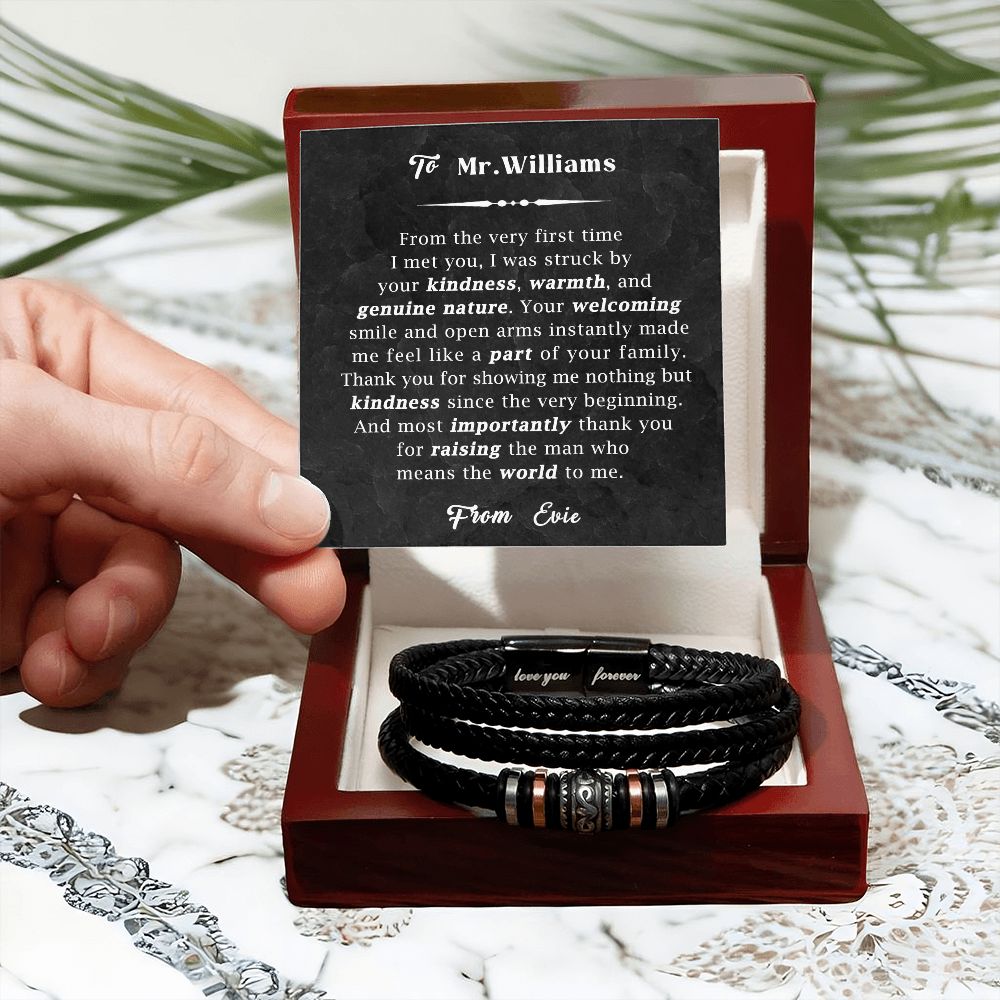 Personalized Bracelet Gift for Future Father-in-Law
