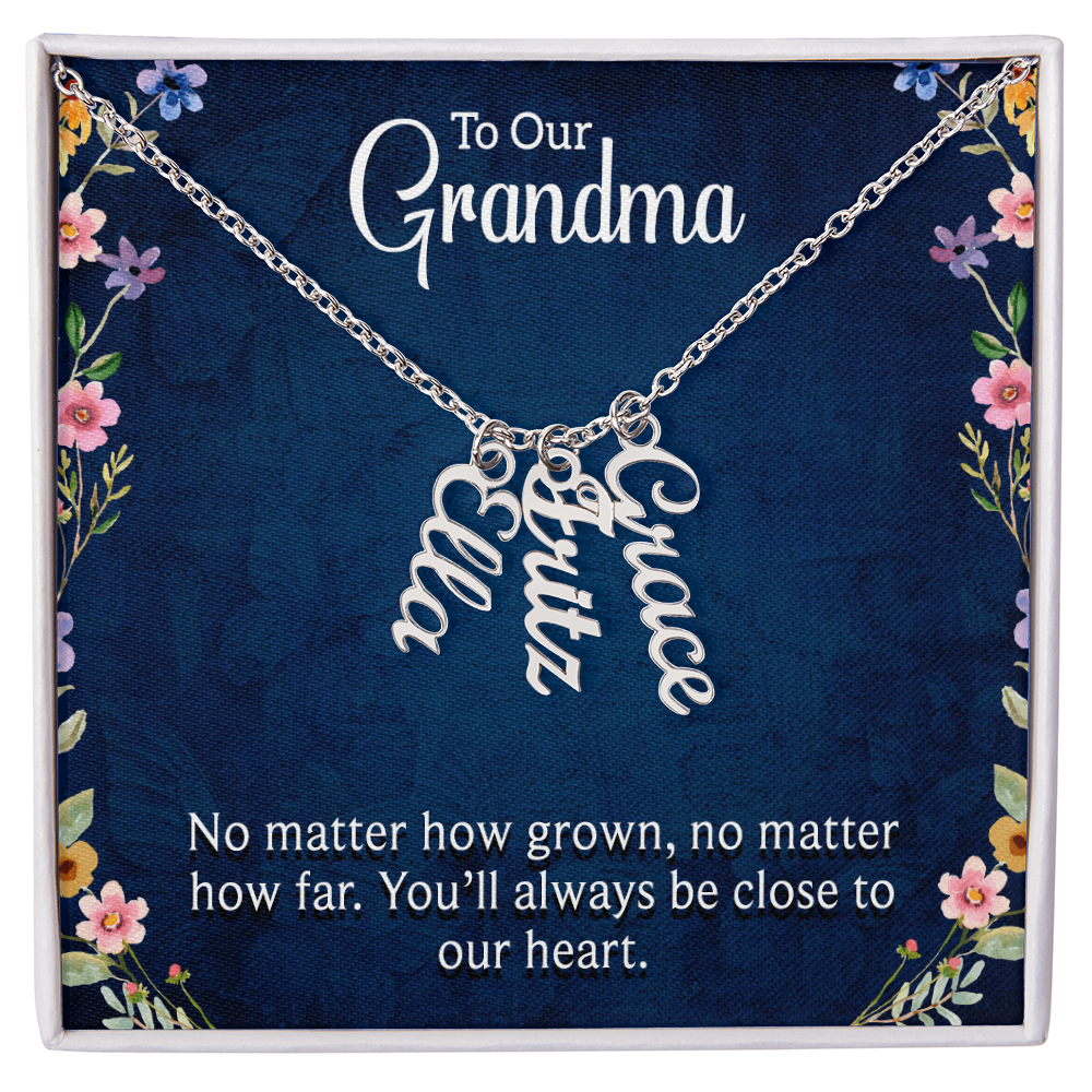 Grandma Jewelry Gift - Personalized Necklace with Grandkids' Names