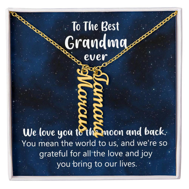 Custom Name Necklace – Love You Grandma