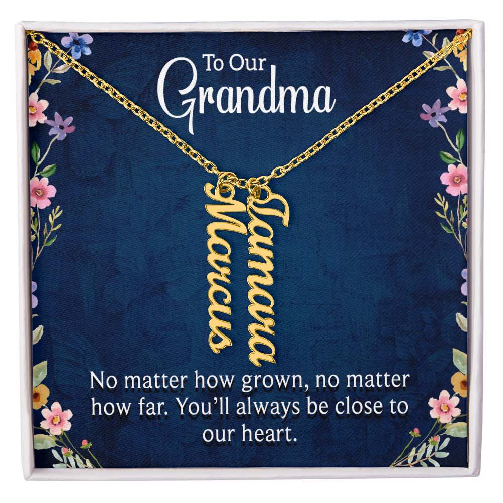 Grandma Jewelry Gift - Personalized Necklace with Grandkids' Names