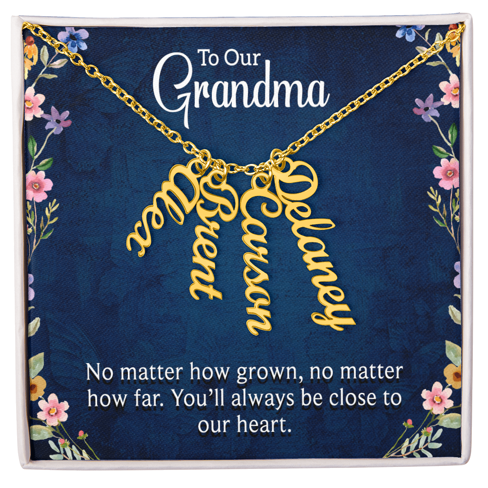 Grandma Jewelry Gift - Personalized Necklace with Grandkids' Names