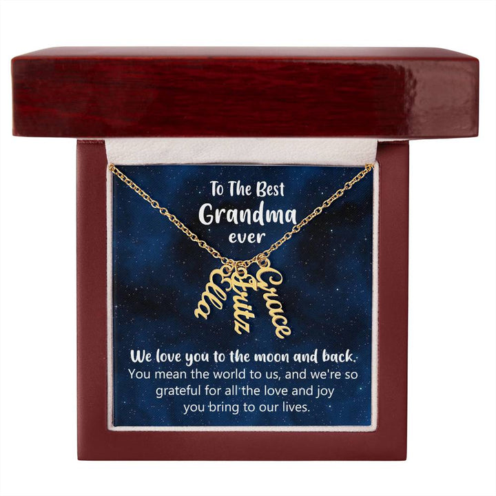 Custom Name Necklace – Love You Grandma