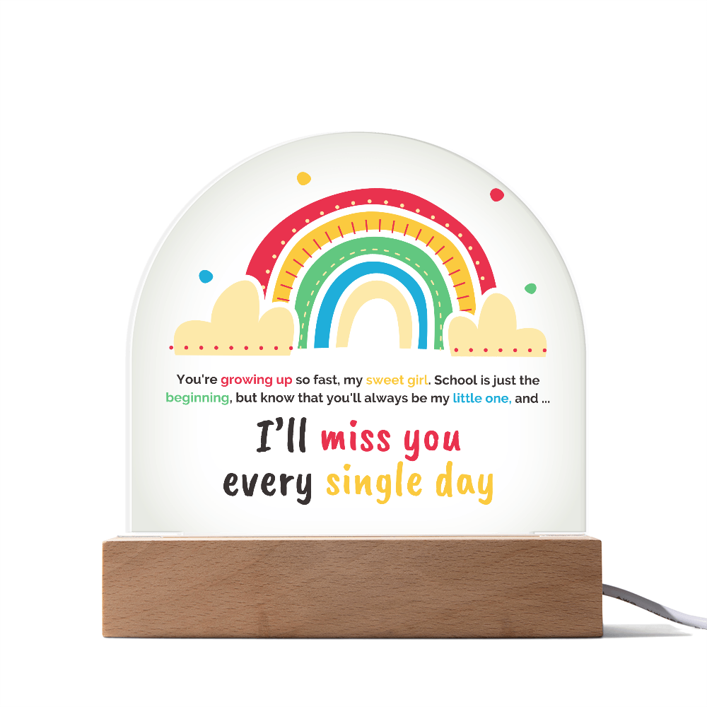 Acrylic Plaque for Granddaughter - Her First School