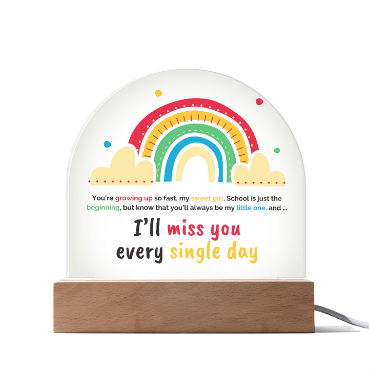 Acrylic Plaque for Granddaughter - Her First School