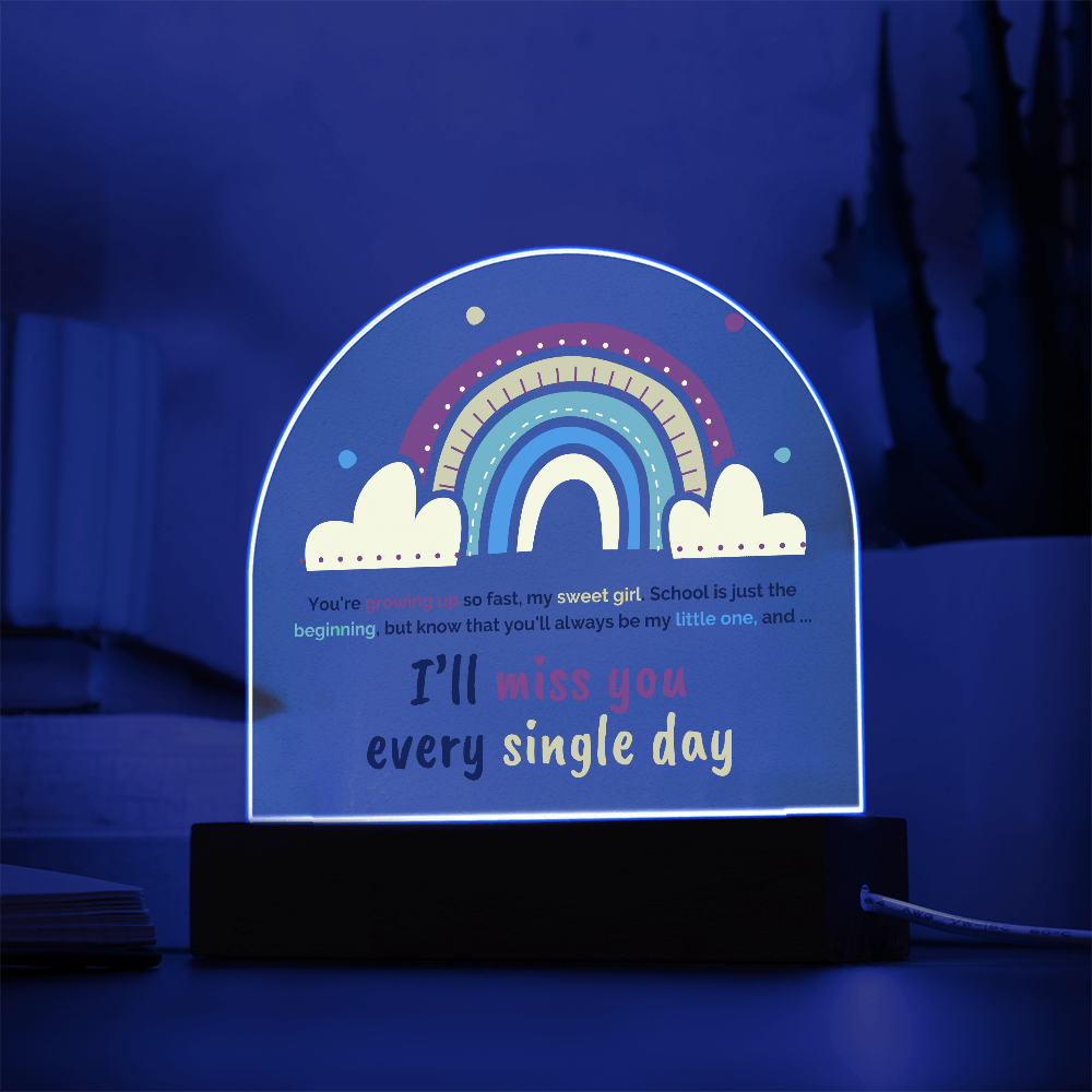 Acrylic Plaque for Granddaughter - Her First School