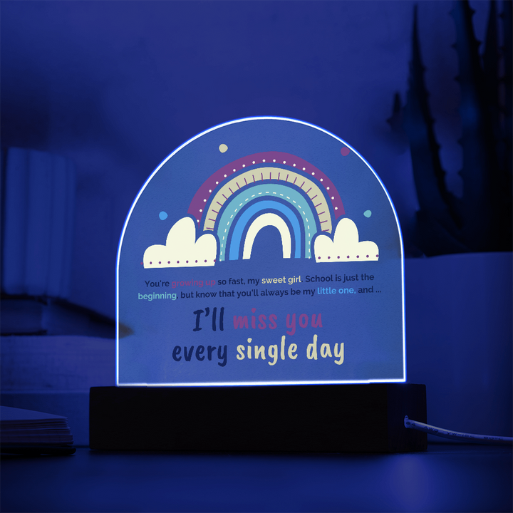 Acrylic Plaque for Granddaughter - Her First School