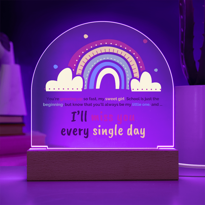 Acrylic Plaque for Granddaughter - Her First School