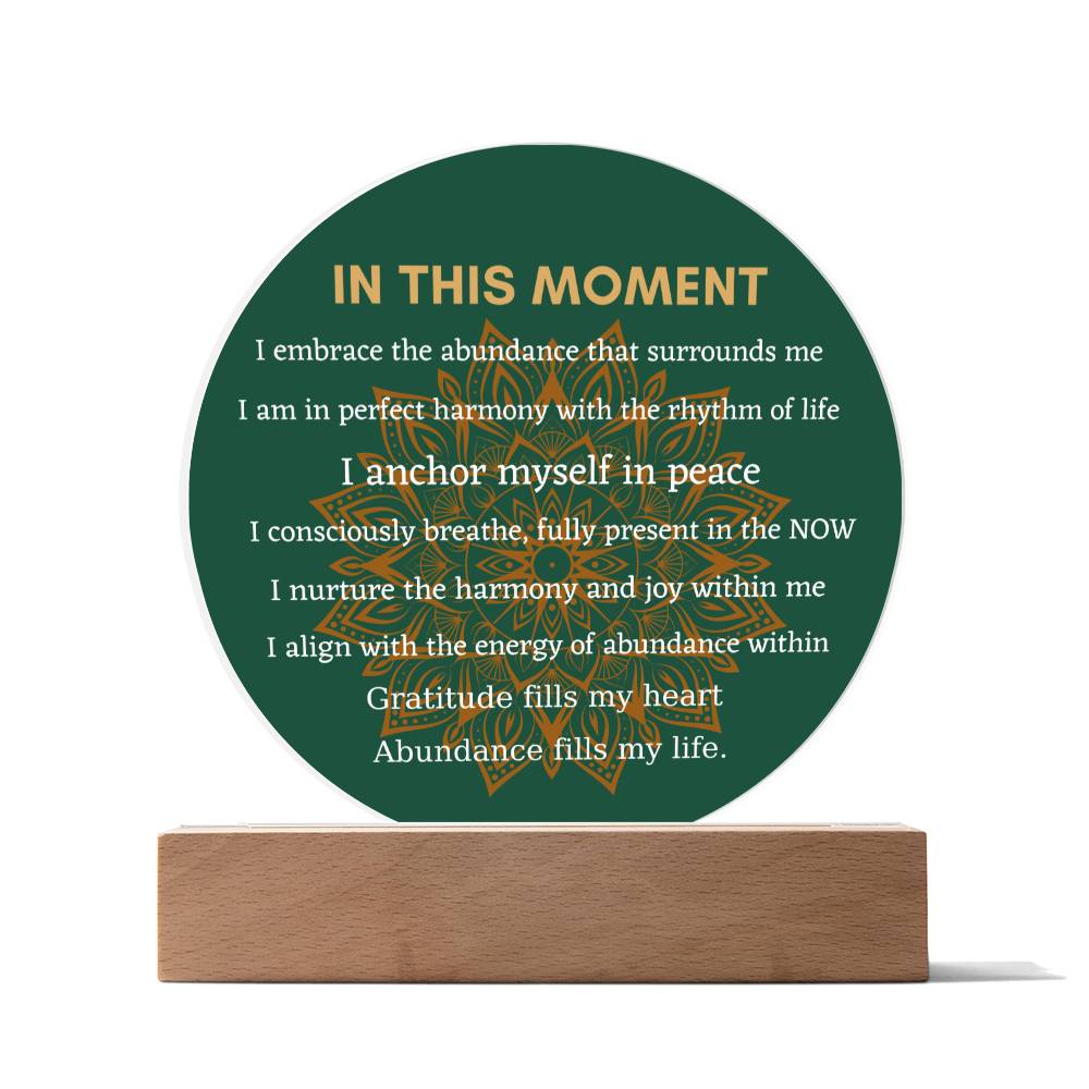 affirmation acrylic plaque