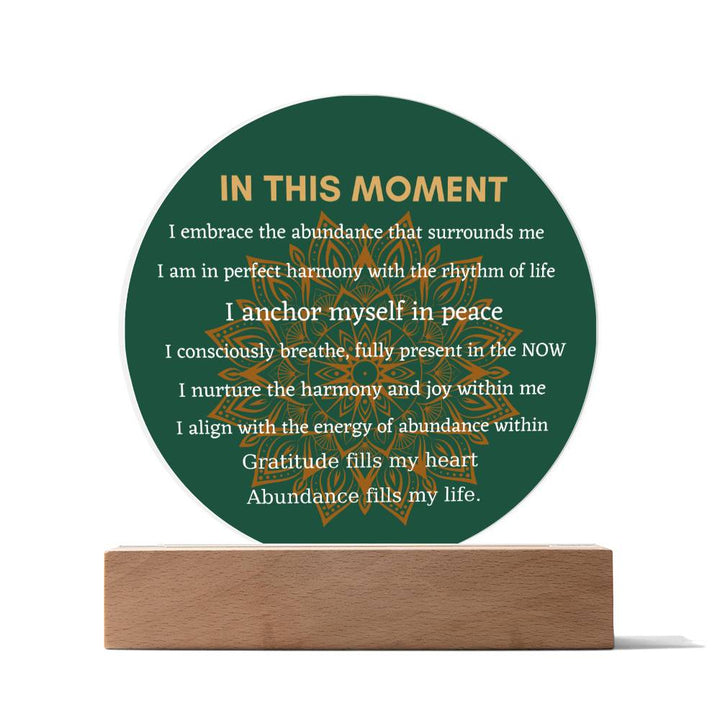 affirmation acrylic plaque