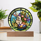 Easter Bunny Stained glass design acrylic plaque