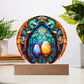 Easter Egg Faux Stained glass Acrylic Plaque