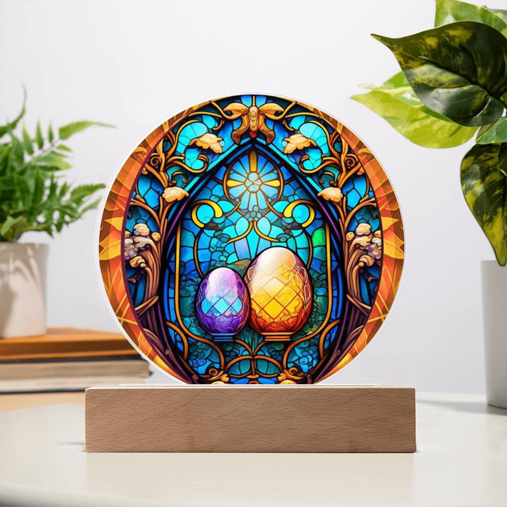 Stained Glass Easter Eggs Acrylic Light