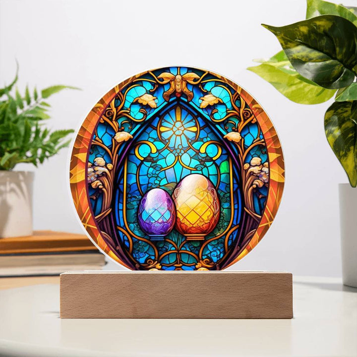 Stained Glass Easter Eggs Acrylic Light