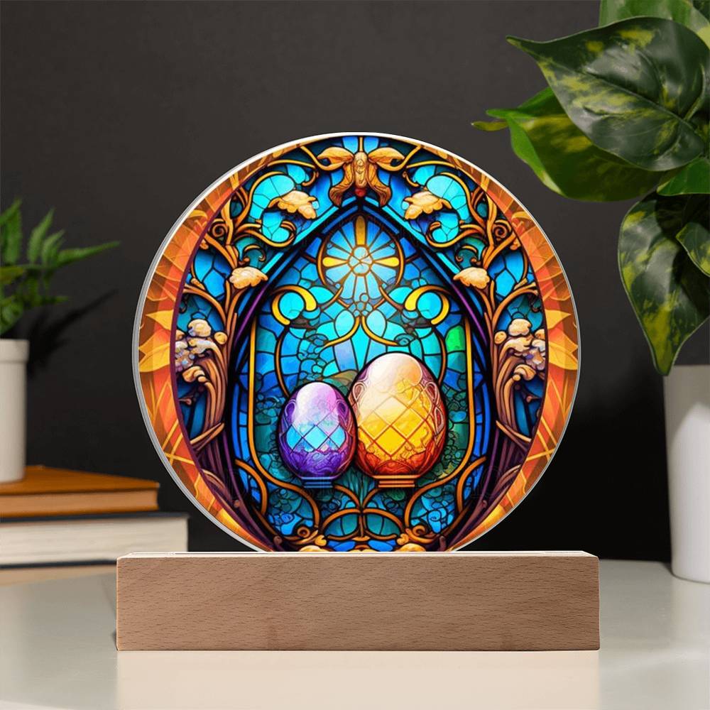 Stained Glass Easter Eggs Acrylic Light