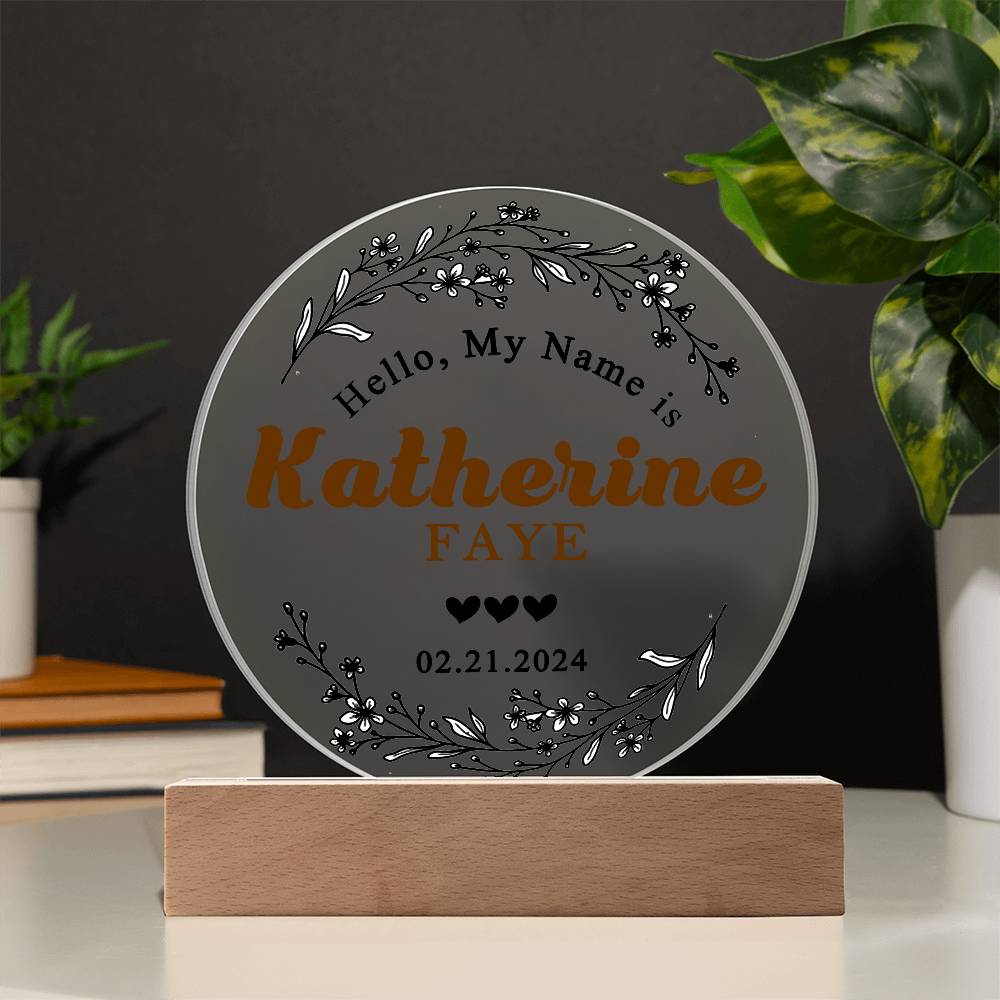 Personalized Baby Arrival Plaque