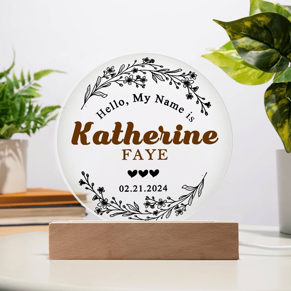 Personalized Baby Arrival Plaque