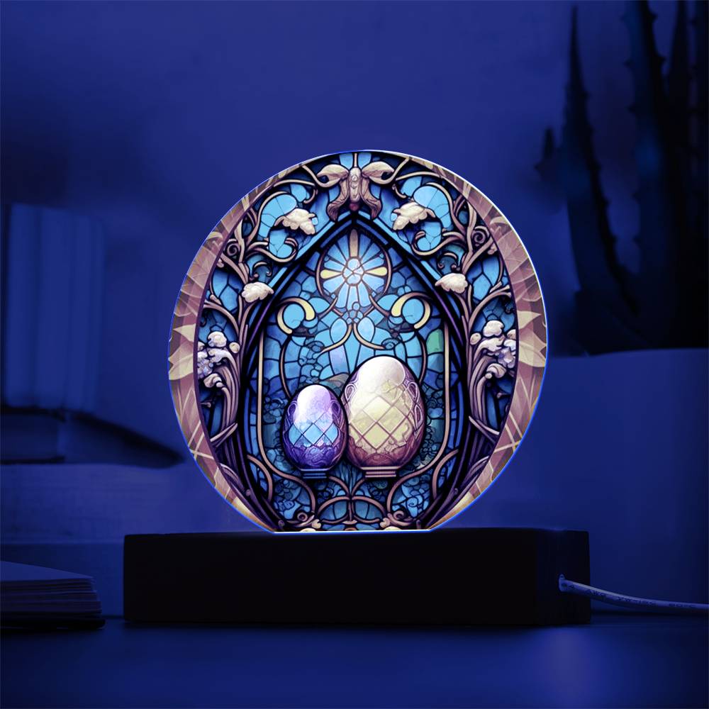 Stained Glass Easter Eggs Acrylic Light