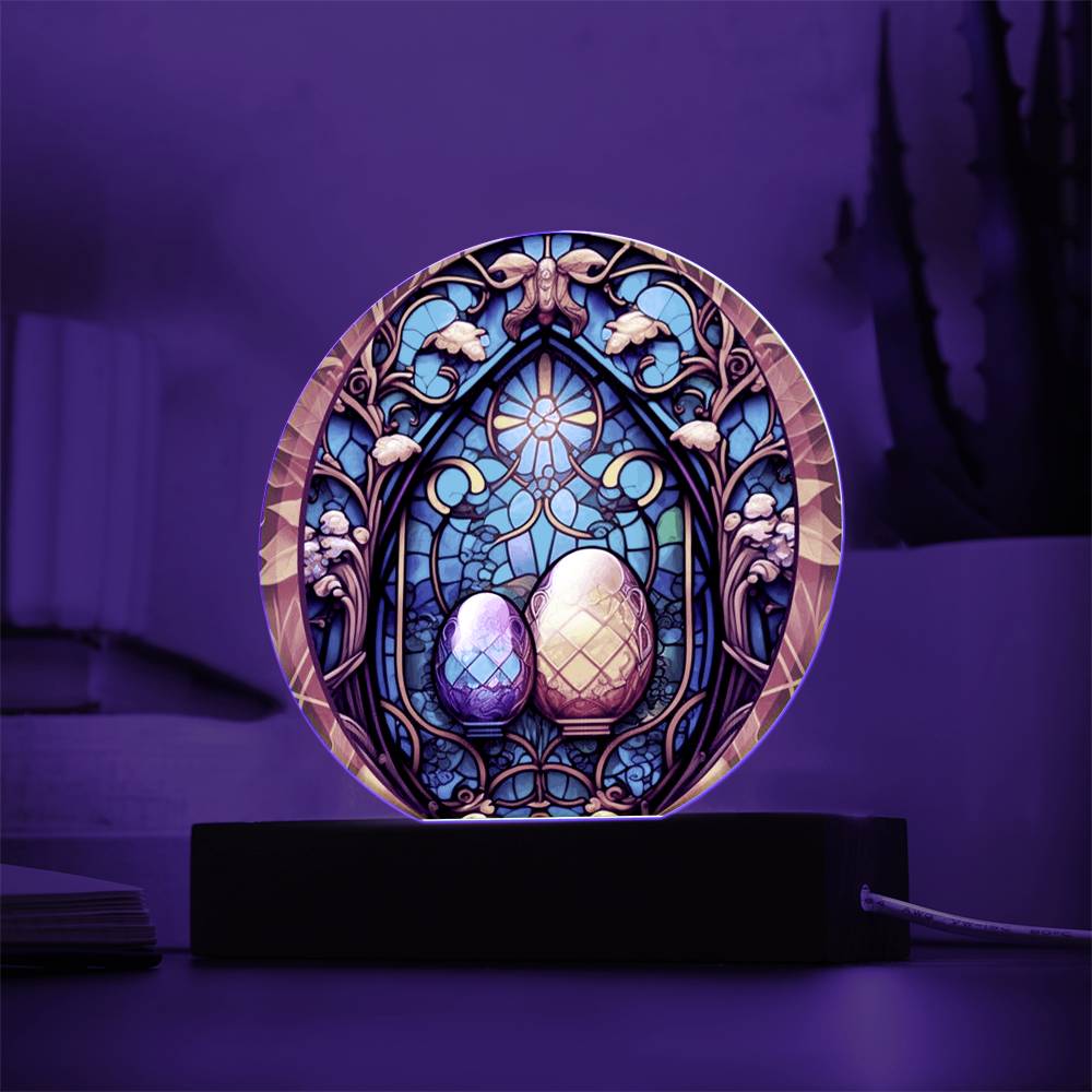 Stained Glass Easter Eggs Acrylic Light