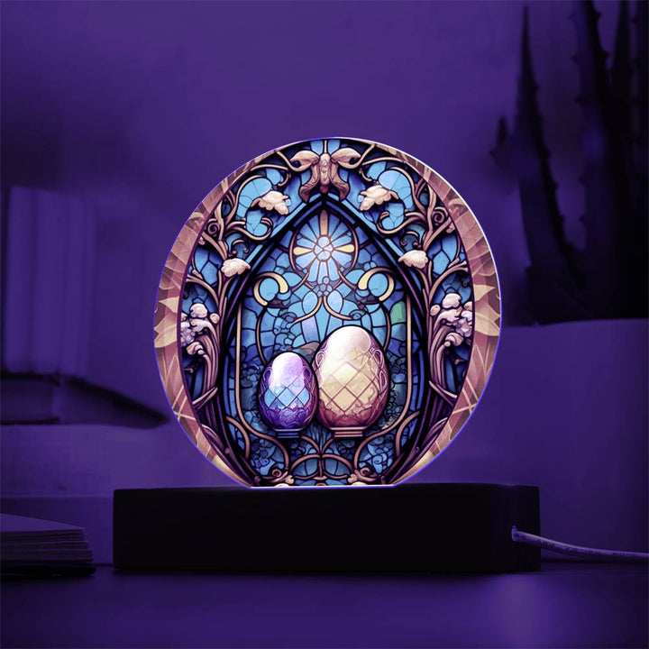 Stained Glass Easter Eggs Acrylic Light