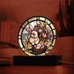 Easter Bunny Stained glass design acrylic plaque