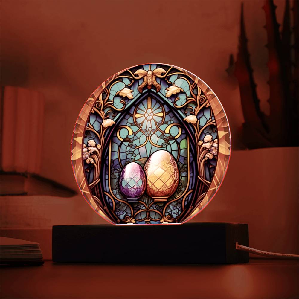 Stained Glass Easter Eggs Acrylic Light