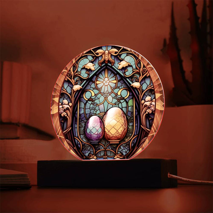 Stained Glass Easter Eggs Acrylic Light