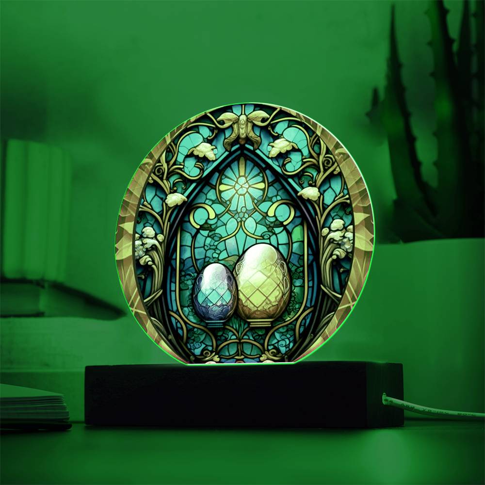 Stained Glass Easter Eggs Acrylic Light