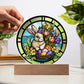 Easter Bunny Stained glass design acrylic plaque
