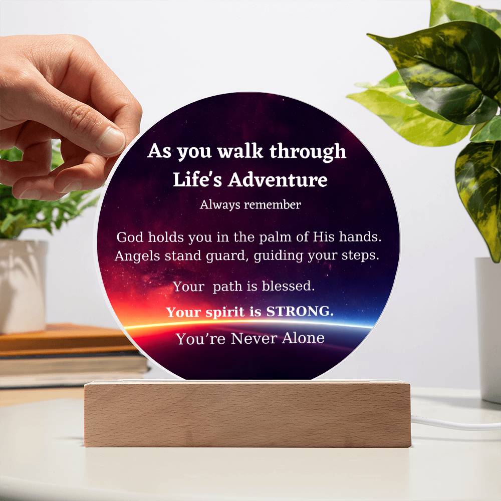 Inspirational Life’s Adventure Acrylic Desk Plaque