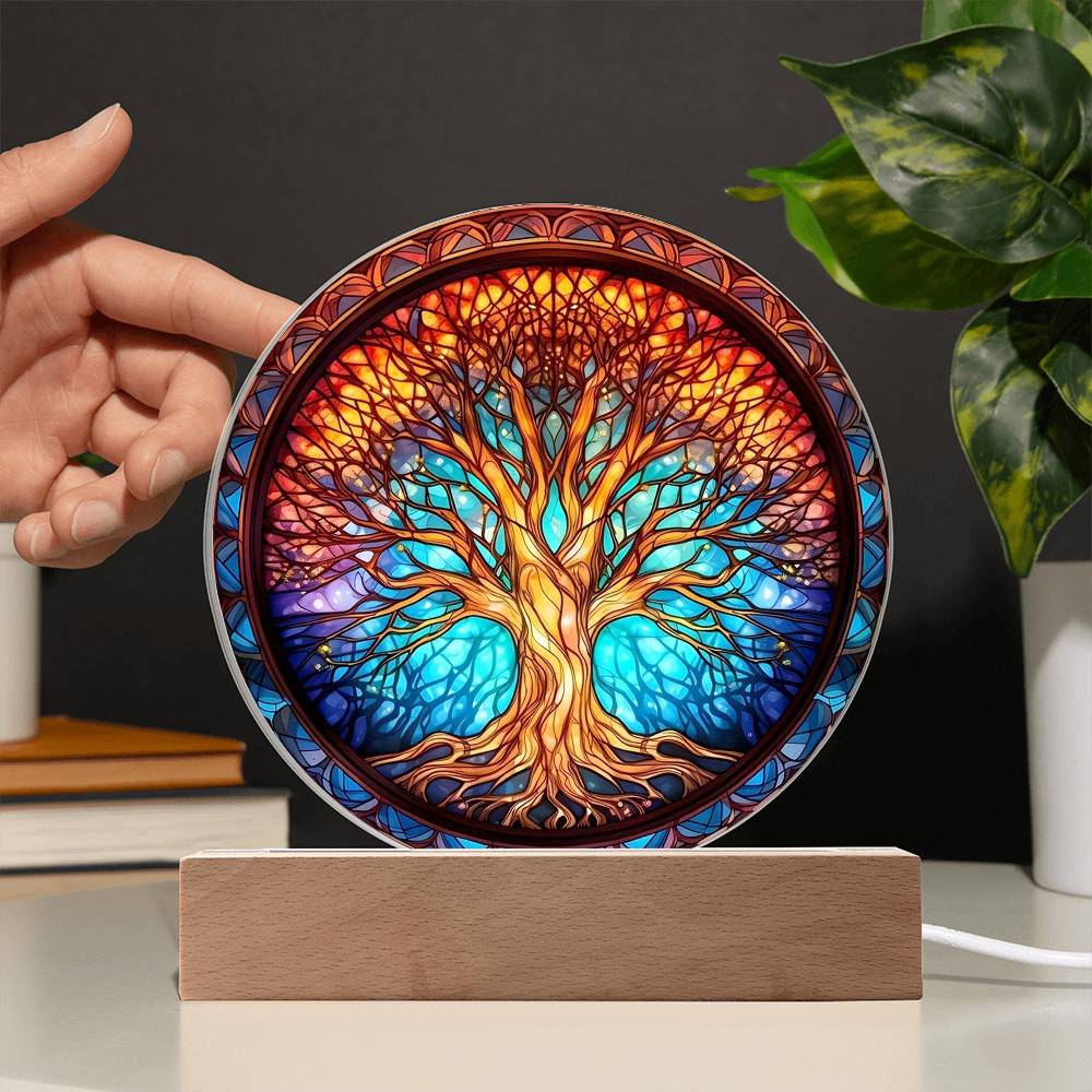 Tree Of Life Faux Stained Glass