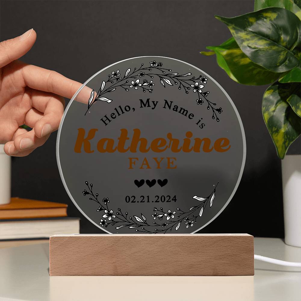 Personalized Baby Arrival Plaque