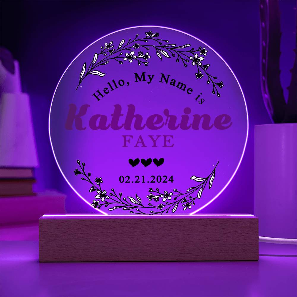 Personalized Baby Arrival Plaque