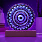 Evil Eye Stained Glass Acrylic plaque LED Night Light