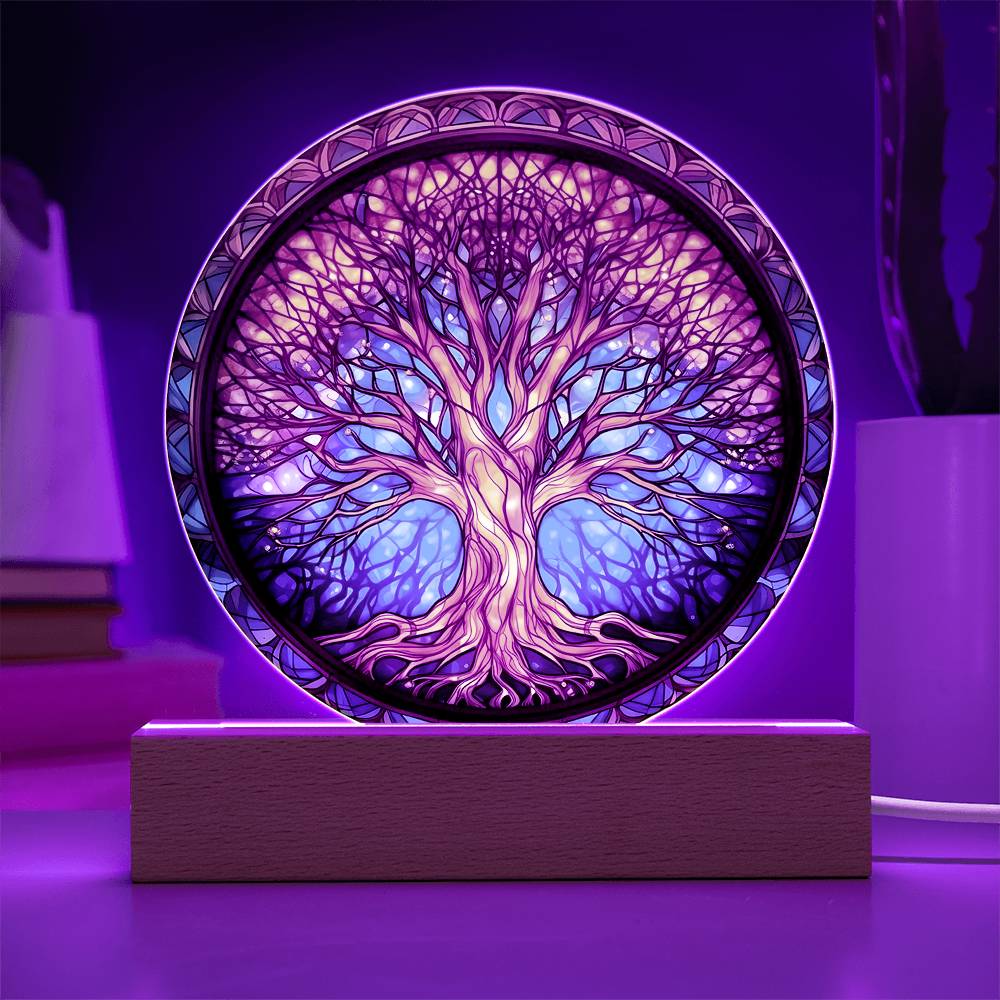 Tree Of Life Faux Stained Glass