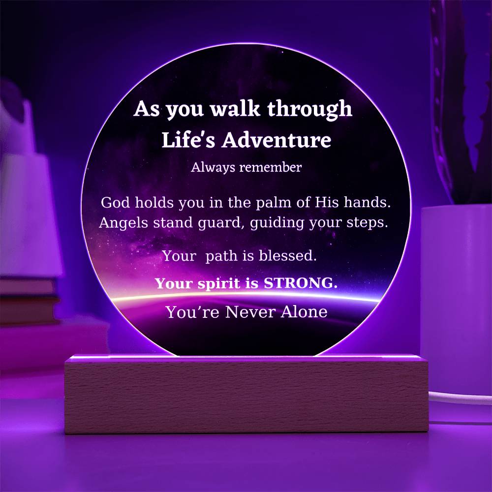 Inspirational Life’s Adventure Acrylic Desk Plaque